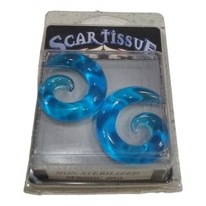 1 Scartissue Glass Earrings Plugs Men's or Women's Size (0G)